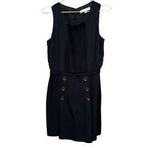 Ann Taylor LOFT Black Sleeveless Button Keyhole Back Work Dress Size 6
